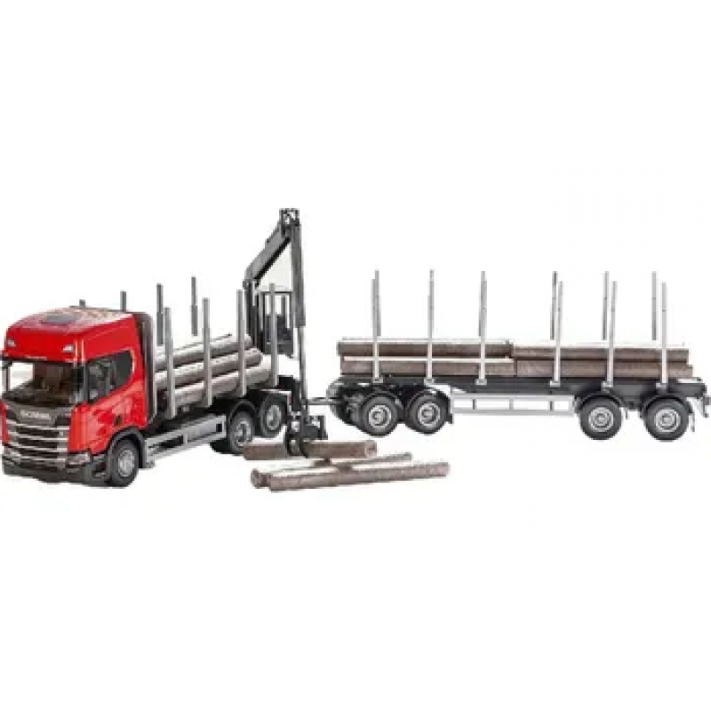 SCANIA CR 500 6x4 bleu avec grue arrière de chargement HIAB